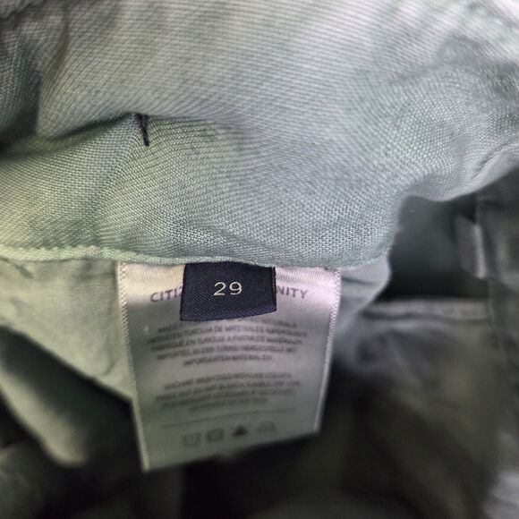 Citizens of Humanity Payton Barrel Leg Utility Pants Green Cotton Size 29 - Picture 10 of 12